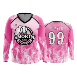 3845 WOMENS V NECK LONGSLEEVE SMOKIN-JOES-2