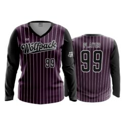 4056 WOMENS V NECK LONGSLEEVE WOLFPACK-2