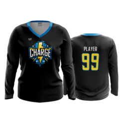 4073 WOMENS V NECK LONGSLEEVE CHARGE-HOOPS