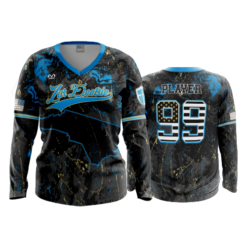 3456 WOMENS V NECK LONGSLEEVE ZAR-ELECTRIC-1