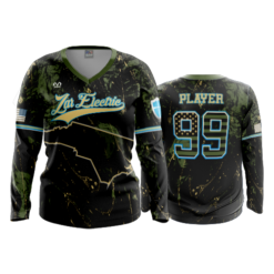 3456 WOMENS V NECK LONGSLEEVE ZAR-ELECTRIC-2