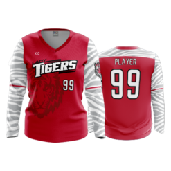 4082 WOMENS V NECK LONGSLEEVE NEW-BOSTON-TIGERS-1