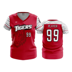 4082 WOMENS V NECK NEW-BOSTON-TIGERS-1