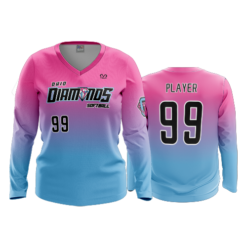 4106 WOMENS V NECK LONGSLEEVE OHIO-DIAMONDS-2