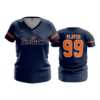 3800 WOMENS V NECK EC-BULLETS-1
