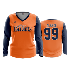 3800 WOMENS V NECK LONGSLEEVE EC-BULLETS-2