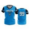 4012 WOMENS V NECK ARCTIC-RUSH-HOOPS