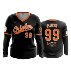 3433 WOMENS V NECK LONGSLEEVE ORIOLES-1