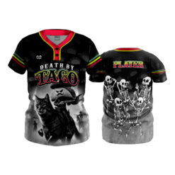 4108 WOMENS 2 BUTTON SCOOP NECK DEATH-BY-TACO