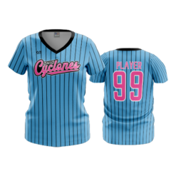 4167 WOMENS V NECK OHIO-CYCLONES-1