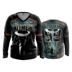 3903 WOMENS V NECK LONGSLEEVE THE-HITMEN-1