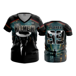 3903 WOMENS V NECK THE-HITMEN-1