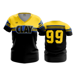 4322 WOMENS V NECK CLAY-PANTHERS-1