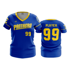 4322 WOMENS V NECK CLAY-PANTHERS-2