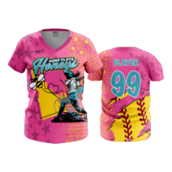 4784 WOMENS V NECK HOME-PLATE-HONEYS-1