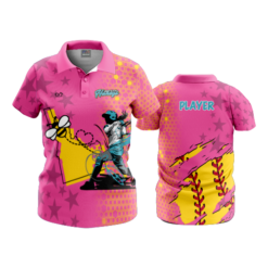 4784 WOMENS POLO HOME-PLATE-HONEYS-1