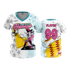 4784 WOMENS V NECK HOME-PLATE-HONEYS-2