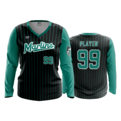 4774 WOMENS V NECK LONGSLEEVE MARLINS-1