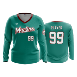 4774 WOMENS V NECK LONGSLEEVE MARLINS-2