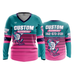 4776 WOMENS V NECK LONGSLEEVE CUSTOM-CLEANERS