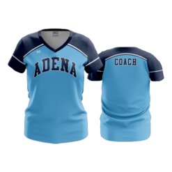 4168 WOMENS V NECK ADENABLUECOACH