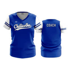 4168 WOMENS V NECK CAVSBLUECOACH