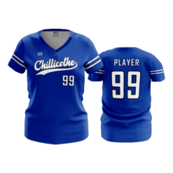 4168 WOMENS V NECK CAVSBLUE