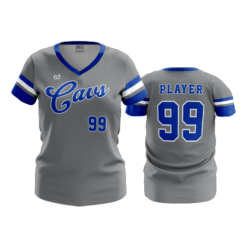 4168 WOMENS V NECK CAVSCHARCOAL