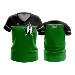 4168 WOMENS V NECK HUNTINGGREENCOACH