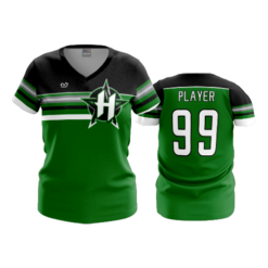 4168 WOMENS V NECK HUNTINGTONGREEN