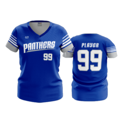 4168 WOMENS V NECK SEBLUE