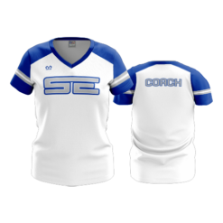 4168 WOMENS V NECK SEWHITECOACH