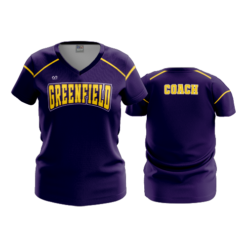 4168 WOMENS V NECK TIGERSPURPLECOACH