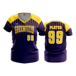 4168 WOMENS V NECK TIGERSPURPLE