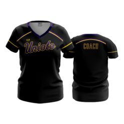 4168 WOMENS V NECK UNIOTOBLKCOACH