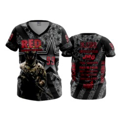 4800 WOMENS V NECK RED