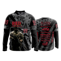 4800 QUARTER ZIP BATTING JACKET LONGSLEEVE RED