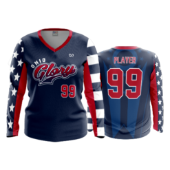 3823 WOMENS V NECK LONGSLEEVE OHIO-GLORY-1
