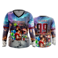 4794 WOMENS V NECK LONGSLEEVE ALL-SMASH-NO-PASS