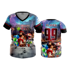 4794 WOMENS V NECK ALL-SMASH-NO-PASS
