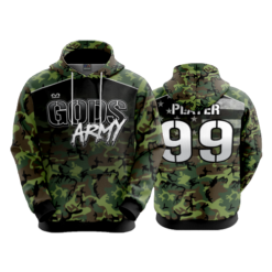 4806 UNISEX FLEECE HOODY GODS-ARMY-1