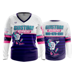 4776 WOMENS V NECK LONGSLEEVE CUSTOM-CLEANERS-2