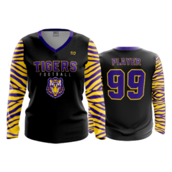 4802 WOMENS V NECK LONGSLEEVE TIGER-YOUTH-FOOTBALL