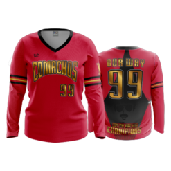 2450 WOMENS V NECK LONGSLEEVE COMACHOS-1