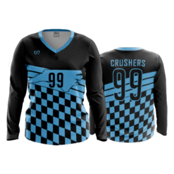 3991 WOMENS V NECK LONGSLEEVE CAROLINA-CRUSHERS-1