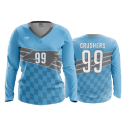 3991 WOMENS V NECK LONGSLEEVE CAROLINA-CRUSHERS-2