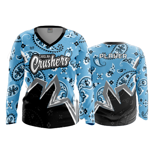 4820 WOMENS V NECK LONGSLEEVE CAROLINA-CRUSHERS-1