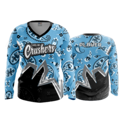 3991 WOMENS V NECK LONGSLEEVE CAROLINA-CRUSHERS-1
