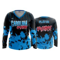 3991 WOMENS V NECK LONGSLEEVE CAROLINA-CRUSHERS-4
