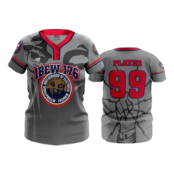 3896 WOMENS 2 BUTTON SCOOP NECK IBEW-176-2